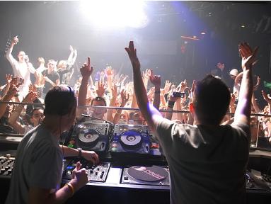 Dance Parties with Techno Music